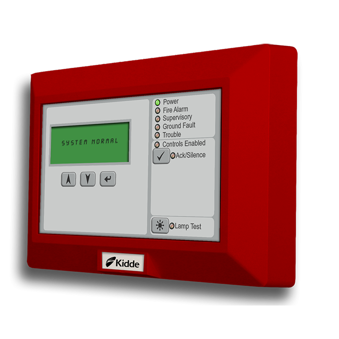 LCD text annunciator without common controls, English, Red
