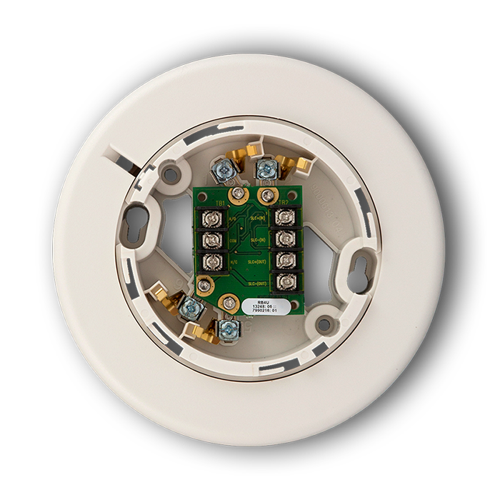 4-inch Detector Mounting Base w/Relay, c/w Trim Skirt
