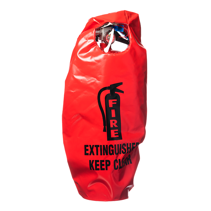 10 lb. Elastic Back Extinguisher Cover, English, Window