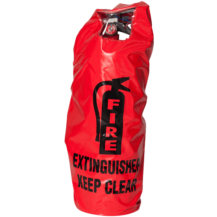20 lb. Elastic Back Extinguisher Cover, English, Window
