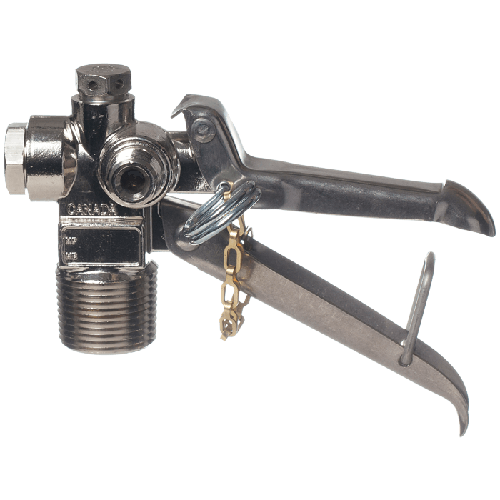 CO2 Valve with Latch for 1” Neck Steel Cylinders